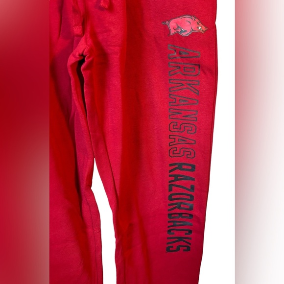 NWT Arkansas Razorbacks Men’s NCAA Red Sweatpants 3FOUR Brand Size 2XL - Picture 2 of 9